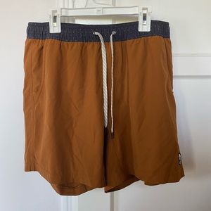 Vuori Orange and Gray Men’s Kore Shorts